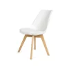 Pack 4 sillas Super Dereck en polipiel color blanco, 42 cm(ancho) 81 cm(altura) 46 cm(fondo)