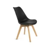 Pack 4 sillas Super Dereck en polipiel color negro 42 cm(ancho) 81 cm(altura) 46 cm(fondo)