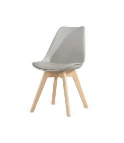 Pack 4 sillas Super Dereck en polipiel color gris. 42 cm(ancho) 81 cm(altura) 46 cm(fondo)