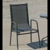 Pack 2 sillones terraza jardín Lerian aluminio antracita, 92cm(alto) 54cm(ancho) 82cm(fondo)