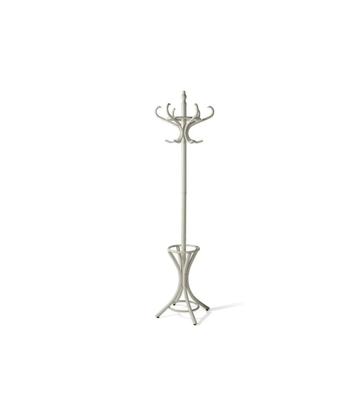 Perchero clasico acabado en madera color blanco, 183 cm(alto)48 cm(ancho)51 cm(largo)