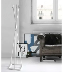 Perchero mod. 469 acabado lacado blanco, 180cm(alto) 38cm(ancho) 38cm(largo)