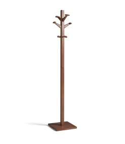 Perchero mod. 407 acabado lacado nogal, 170 cm(alto)35 cm(ancho)35 cm(largo)