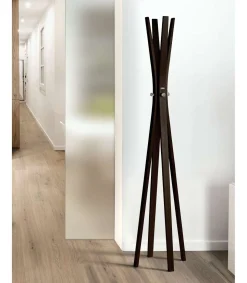 Perchero mod. 455 acabado lacado wengué, 182cm(alto) 42cm(ancho) 42cm(largo)