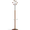 Perchero mod. 427 barato con paragüero cromo satinado lacado cerezo, 189 cm(alto)37 cm(ancho)37 cm(largo)
