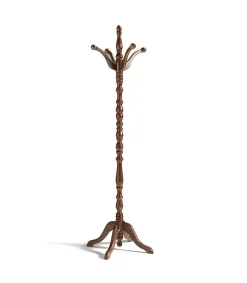 Perchero mod. 445 clasico acabado lacado nogal, 182 cm(alto)44 cm(ancho)44 cm(largo)