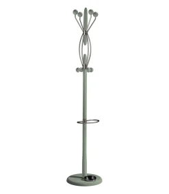 Perchero mod. 425 con paragüero herrajes cromo satinado lacado verde, 184 cm(alto)37 cm(ancho)37 cm(largo)