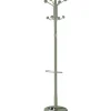 Perchero mod. 421 con paragüero herrajes en cromo satinado lacado verde, 180 cm(alto)37 cm(ancho)37 cm(largo)