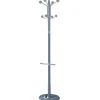 Perchero mod. 421 con paragüero herrajes en cromo satinado lacado azul, 180 cm(alto)37 cm(ancho)37 cm(largo)