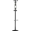 Perchero mod. 425 con paragüero herrajes cromo satinado lacado negro, 184 cm(alto)37 cm(ancho)37 cm(largo)