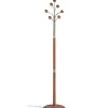 Perchero moderno mod. 426 herrajes cromo satinado lacado cerezo, 189 cm(alto)37 cm(ancho)37 cm(largo)