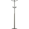 Perchero moderno mod. 414 herrajes cromo satinado lacado moka, 180 cm(alto)37 cm(ancho)37 cm(largo)