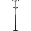 Perchero moderno mod. 414 herrajes cromo satinado lacado en negro, 180 cm(alto)37 cm(ancho)37 cm(largo)