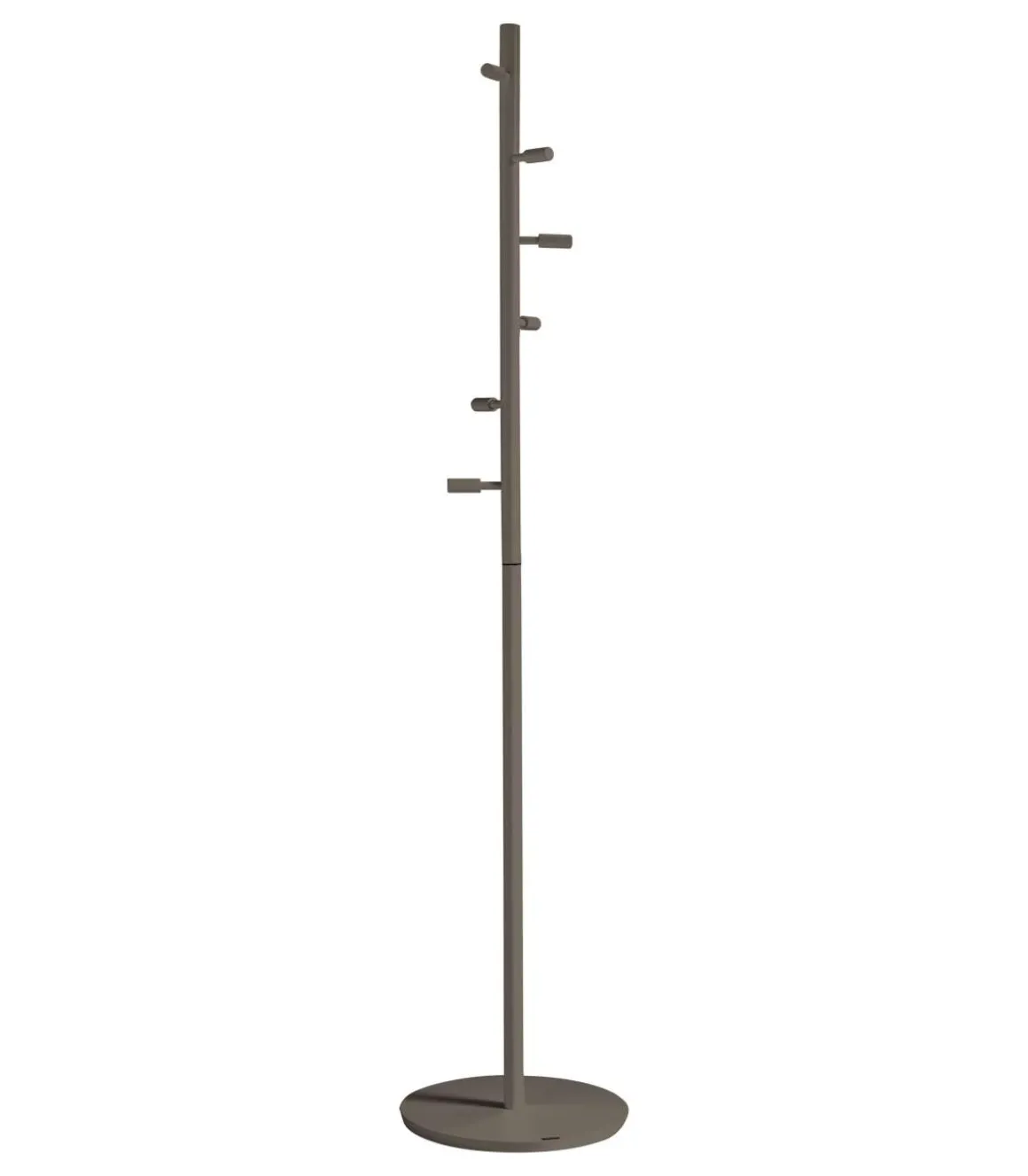 Perchero moderno mod. 401 herrajes cromo satinado lacado moka, 185 cm(alto)35 cm(ancho)35 cm(largo)