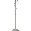 Perchero moderno mod. 413 herrajes en cromo satinado lacado visón, 190 cm(alto)37 cm(ancho)37 cm(largo)
