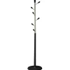 Perchero moderno mod. 413 herrajes en cromo satinado lacado negro, 190 cm(alto)37 cm(ancho)37 cm(largo)