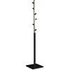 Perchero moderno mod. 428 herrajes en cromo satinado lacado negro, 180 cm(alto)34 cm(ancho)34 cm(largo)