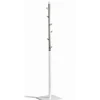 Perchero moderno mod. 428 herrajes en cromo satinado lacado blanco, 180 cm(alto)34 cm(ancho)34 cm(largo)