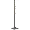 Perchero moderno mod. 428 herrajes en cromo satinado lacado gris, 180 cm(alto)34 cm(ancho)34 cm(largo)