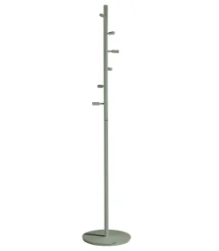 Perchero moderno mod. 401 herrajes cromo satinado lacado verde, 185 cm(alto)35 cm(ancho)35 cm(largo)