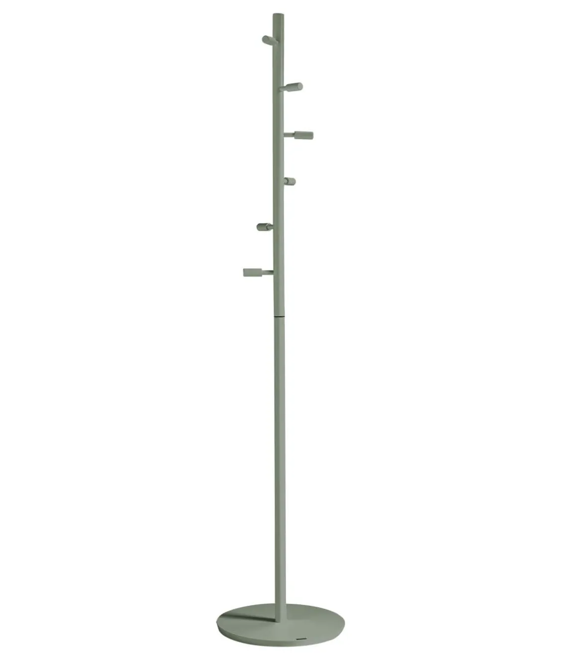 Perchero moderno mod. 401 herrajes cromo satinado lacado verde, 185 cm(alto)35 cm(ancho)35 cm(largo)