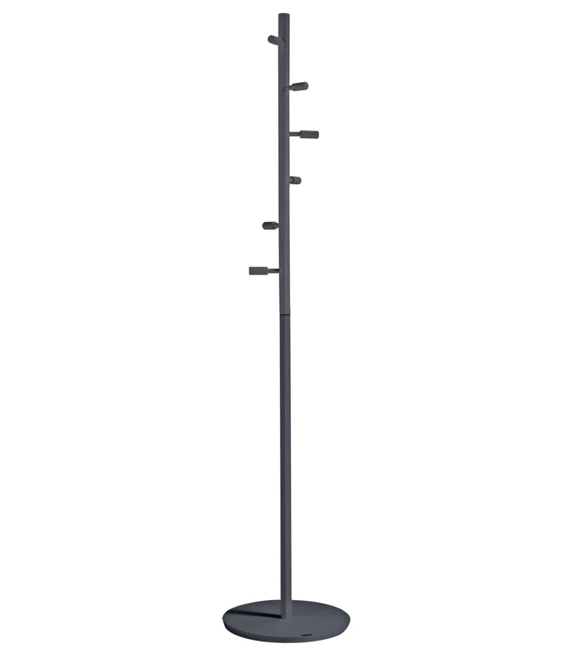 Perchero moderno mod. 401 herrajes cromo satinado lacado azabache, 185 cm(alto)35 cm(ancho)35 cm(largo)