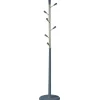 Perchero moderno mod. 413 herrajes en cromo satinado lacado azul, 190 cm(alto)37 cm(ancho)37 cm(largo)