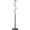 Perchero moderno mod. 413 herrajes en cromo satinado lacado azabache, 190 cm(alto)37 cm(ancho)37 cm(largo)