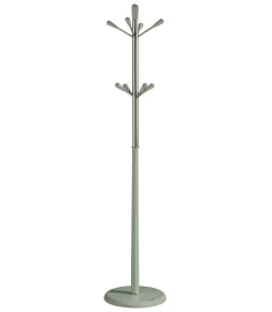 Perchero moderno mod. 414 herrajes cromo satinado lacado verde, 180 cm(alto)37 cm(ancho)37 cm(largo)