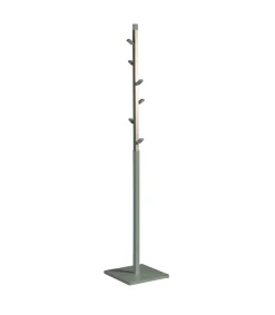 Perchero moderno mod. 428 herrajes en cromo satinado lacado verde, 180 cm(alto)34 cm(ancho)34 cm(largo)