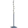 Perchero moderno mod. 428 herrajes en cromo satinado lacado azul, 180 cm(alto)34 cm(ancho)34 cm(largo)