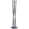Perchero moderno mod. 470 herrajes cromo brillo lacado azabache, 182 cm(alto)34 cm(ancho)34 cm(largo)