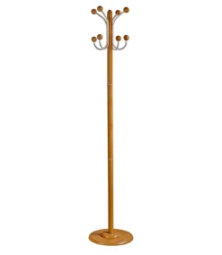 Perchero mod. 406 herrajes cromo satinado lacado cerezo, 170 cm(alto)35 cm(ancho)35 cm(largo)