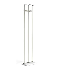 Perchero mod. 465 herrajes en cromo satinado lacado blanco, 182 cm(alto)34 cm(ancho)20 cm(largo)