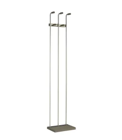 Perchero mod. 465 herrajes en cromo satinado lacado moka, 182 cm(alto)34 cm(ancho)20 cm(largo)