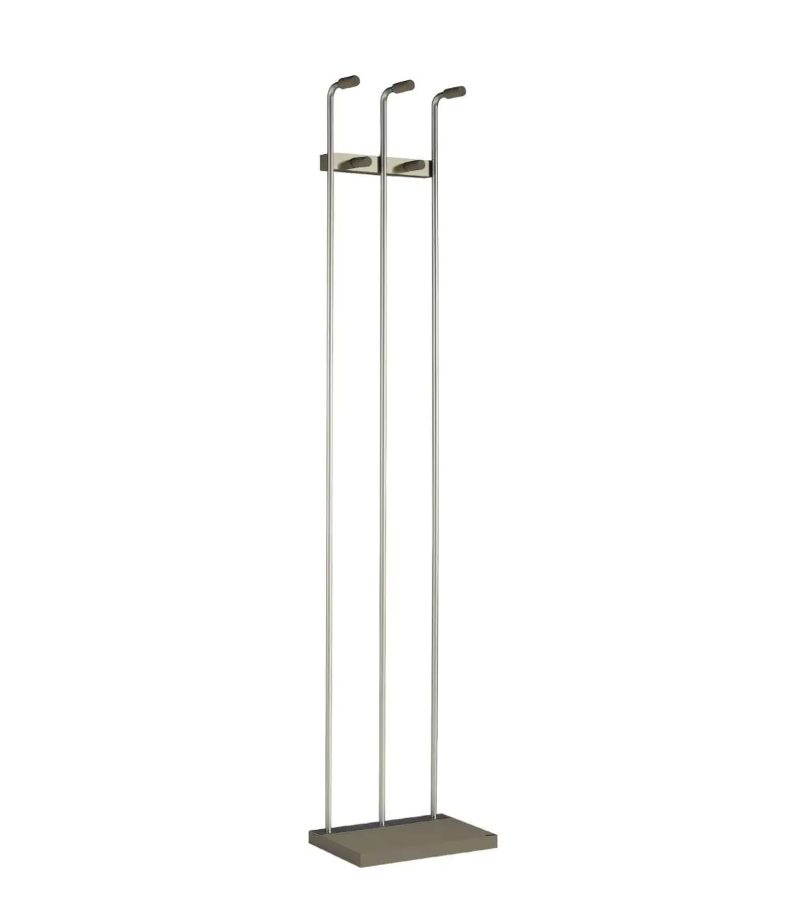 Perchero mod. 465 herrajes en cromo satinado lacado moka, 182 cm(alto)34 cm(ancho)20 cm(largo)