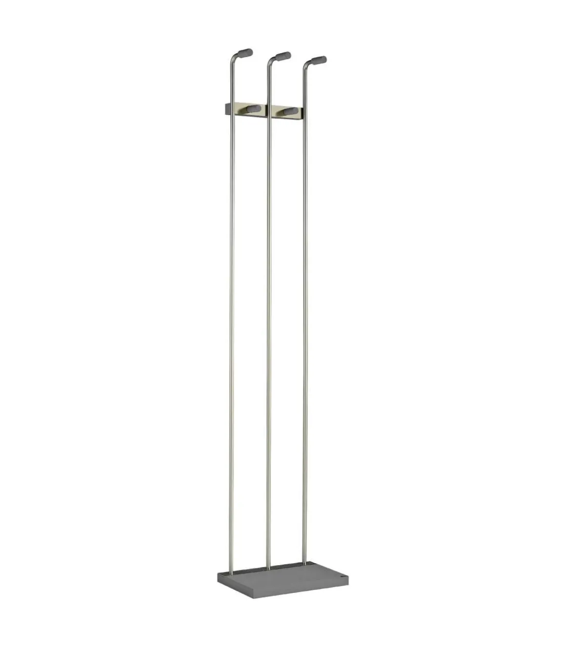 Perchero mod. 465 herrajes en cromo satinado lacado gris, 182 cm(alto)34 cm(ancho)20 cm(largo)