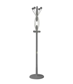 Perchero mod. 424 herrajes en cromo satinado lacado gris, 184 cm(alto)37 cm(ancho)37 cm(largo)