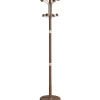Perchero mod. 420 herrajes en cromo satinado lacado nogal, 180 cm(alto)37 cm(ancho)37 cm(largo)