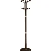 Perchero mod. 420 herrajes en cromo satinado lacado wengué, 180 cm(alto)37 cm(ancho)37 cm(largo)