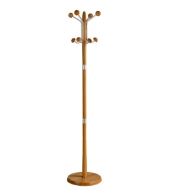Perchero mod. 420 herrajes en cromo satinado lacado cerezo, 180 cm(alto)37 cm(ancho)37 cm(largo)