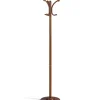 Perchero mod. 409 herrajes en cromo satinado lacado mogano, 170 cm(alto)35 cm(ancho)35 cm(largo)