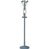 Perchero mod. 424 herrajes en cromo satinado lacado azul, 184 cm(alto)37 cm(ancho)37 cm(largo)