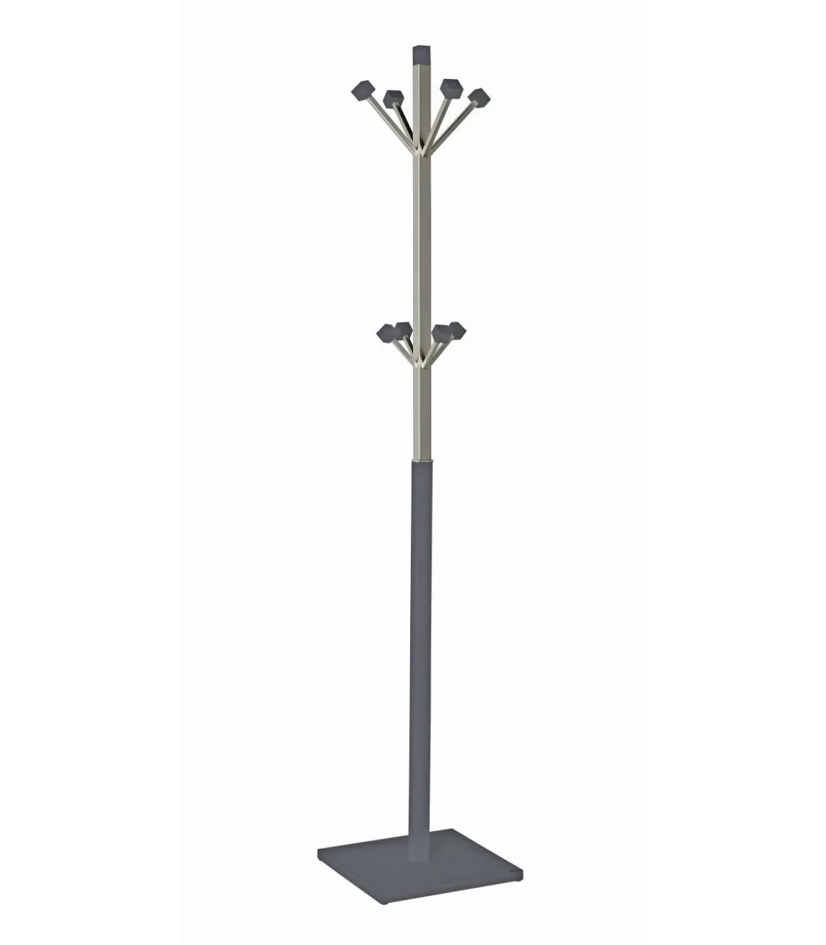 Perchero mod. 429 moderno herrajes cromo satinado lacado azabache, 180 cm(alto)34 cm(ancho)34 cm(largo)