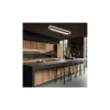Plafón led modelo Solomon acabado negro, 6cm(alto) 80cm(ancho) 15cm(fondo) .