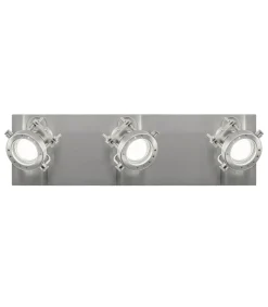 Plafón 3 luces Olbia niquel satinado 15 cm(alto) 40 cm(ancho) 13 cm (fondo)