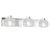 Plafon 3 luces alargado Portia acabado cromo 7 cm(alto) 32 cm(ancho) 12 cm(fondo