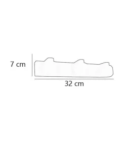 Plafon 3 luces alargado Portia acabado cromo 7 cm(alto) 32 cm(ancho) 12 cm(fondo