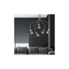 Plafon 5 luces Melissa acabado en cromo, 74 cm(alto) 95 cm(ancho) 95 cm(largo)