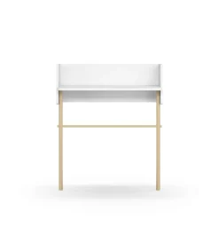 Recibidor modelo 789 acabado blanco/natural, 97 cm (alto) x 80 cm (ancho) x 30 cm (prof.)